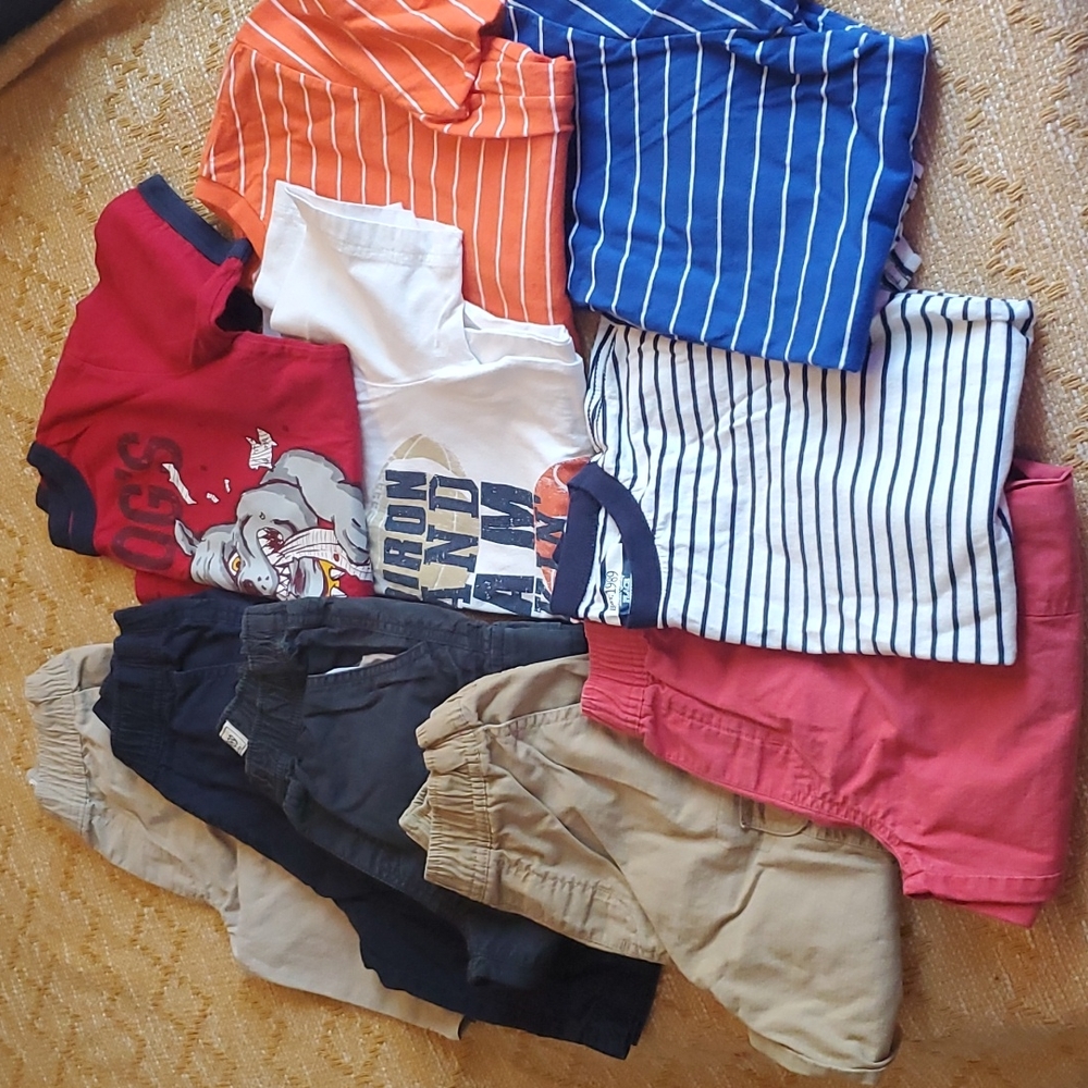 10 pieces of boys size 7/8 children's place shorts & t shirts 5 of each.